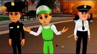 Carros de policia para niños. Camiones infantiles. Autos policia. Dibujos animados coches.