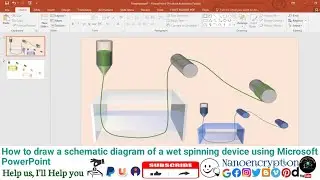 How to draw a schematic diagram of a wet spinning device using Microsoft PowerPoint