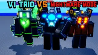 The V1 Trio vs NIGHTMARE MODE in super box siege defense Roblox