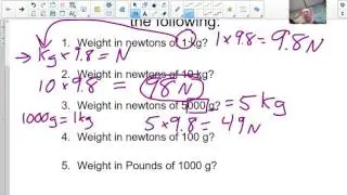 PT1M N kg lbs conversions
