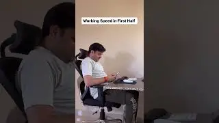 working speed in first half vs second half. #softwareengineer #shorts