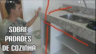 Padrão de armários de cozinha detalhes e medidas