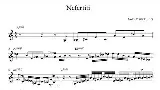 Mark Turner - Nefertiti / Solo Transcription