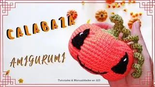 CALABAZA AMIGURUMI Tutorial Paso a Paso 🎃