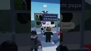Fresh milk from Papa the cow (Roblox) 