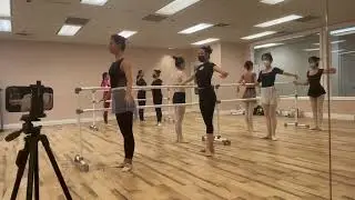 3 Slow Tendu with arms