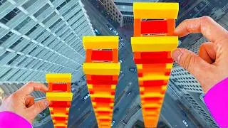 REVEALED: How tall can you build a domino tower in 3 minutes? #H5dominocommunity 1x1 Tower Challenge