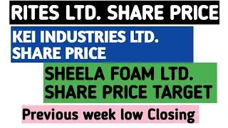 RITES LTD. SHARE PRICE_KEI INDUSTRIES LTD. SHARE PRICE_SHEELA FOAM LTD. SHARE PRICE TARGET_CLOSE LOW