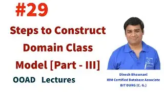 OOAD Lec 29 : Steps to Construct Domain Class Diagram [Part - III]