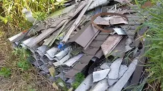 Наша ДАЧА. Дача под Киевом / Грядки из старого шифера. Стройка продолжается.