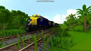C44-EMi MRS Liderando o trem com prancha vazia transportando bobina (Rolling Line)