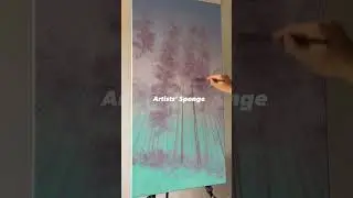 How To Create Leaves & Branches 🍃 #acrylicpainting #arttutorial #paintinglesson