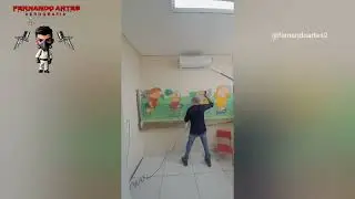 pintura artística em escola #arte #graffiti