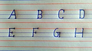 How to write english capital letter in four line | english capital letter handwriting | a to z