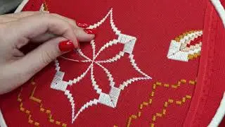 Новогодняя салфетка - этап 3