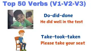 Learn 50 ACTION Verbs with Everyday Sentences