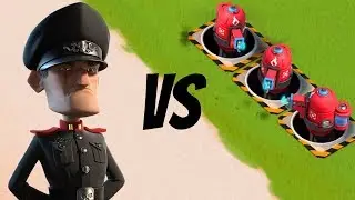 Boom Beach 3 MAXED HOT POTS VS Defending Hammerman!! Hammerman Attacks You Gameplay!!