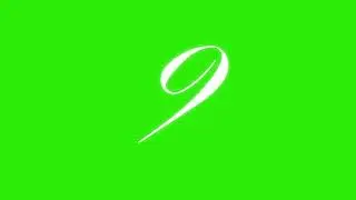 4K countdown 10 seconds Green Screen
