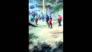 Мужик чуть не попал под паром
