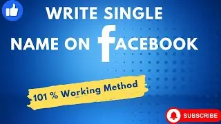 How To Write Single Name On Facebook Account | How To One Name On Facebook Account 2024