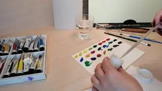 ASMR Арт-терапия. Расслабление с кисточкой под музыку. АСМР.