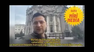 ukrayna prezidenti resmi twitter sehifesinde açıqlama videosu yüklədi