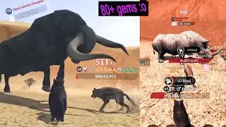 Mighty Rhino Champ And Black Aurochs Champ 40 Gems each. The wolf Online simulator.  Big Champs