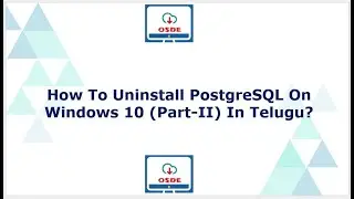 How To Uninstall PostgreSQL On Windows 10 Part 2 In Telugu