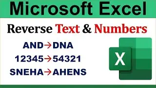 Reverse Text String in Excel। Microsoft Excel। Excel TOP Formula।
