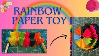 Rainbow paper toy, homemade paper toy, easy colourful paper toy #papertoy #rainbow #toys