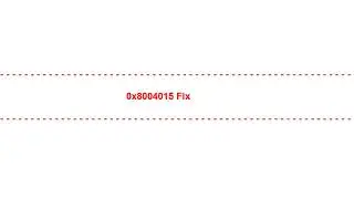0x8004015 Fix