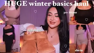 HUGE SHEIN HAUL *winter basics*  tops, shrug, jumpsuits, ugg dupes, 2 piece sets, leggings, sweatset