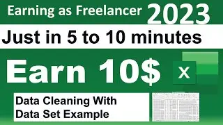 Earning in 2023 with Excel as Freelancer | Data cleaning in Excel