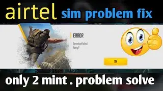 network connection error free fire | Airtel SIM connection error in free fire game | fix solution