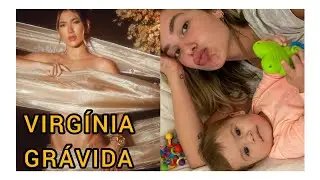 Virgínia mostra a barriga de grávida de 1 mês e 3 semanas