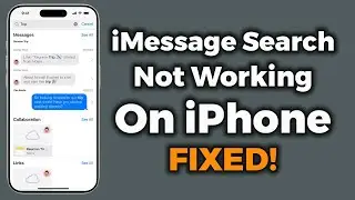 How to Fix iMessage Search Not Working After iOS 17. 2 Update