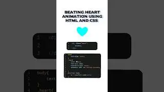 how to create beating heart animation using html and css 