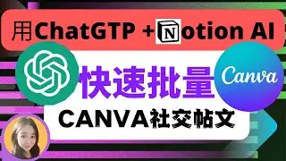 【50倍效率】用ChatGPT和Notion AI+Canva 批量产图终极教程：1分钟150个贴图