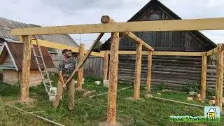 Lifting a heavy beam 2.5 meters high in one person?! Easy!