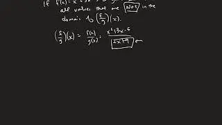 Finding numbers not in the domain of a quotient of functions