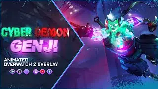 🎞️👹CYBER DEMON GENJIN - ANIMATED OVERWATCH 2 OVERLAYS