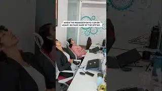 Our Manager said, 'Take care of the office'... so we're taking care of ourselves✌🏻💤#ai #officereels