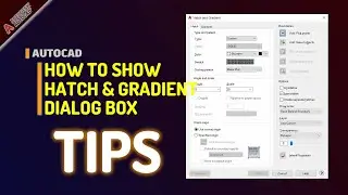 AutoCAD How To Show Hatch And Gradient Dialog Box