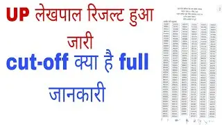 यू पी लेखपाल रिजल्ट 2022  हुआ जारी कटऑफ