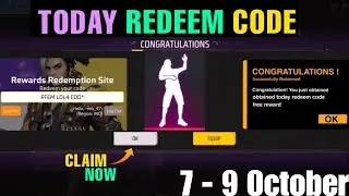 Free fire max redeem code 7 october 2023 | Today Redeem Code Free Fire