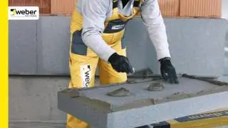 Cum să aplici adezivul pentru sisteme de izolaţie termică weber P39 max2