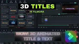 FILMORA 12 | CREATE 3D ANIMATED TITLES & TEXT IN FILMORA 12 | EASY TUTORIAL FOR BEGGINER |