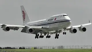 China Air Force One landing + two Gripen fighters