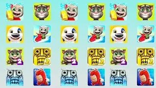 My Talking Tom,Oddbods Turbo Run, Temple Run 2, Talking Hank