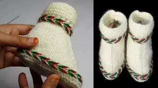 500- Ankle Length Baby Socks - Full Knitting Tutorial 💕 बच्चों के जुराब बनाये